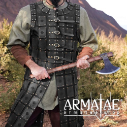 Lederpanzerung Schwarz - Handarbeit Gr. M/L auf https://armatae.shop