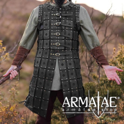 Lederpanzerung Schwarz - Handarbeit Gr. M/L auf https://armatae.shop
