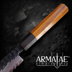 Brotmesser Sanmai handgeschmiedet K 25 cm auf https://armatae.shop