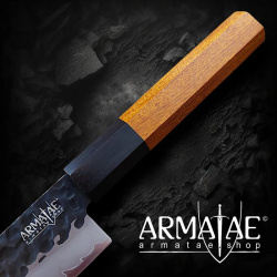 Kochmesser Sanmai handgeschmiedet K 14 cm auf https://armatae.shop