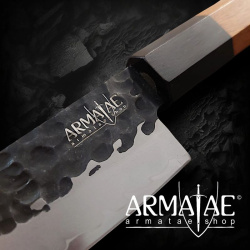 Kochmesser Sanmai handgeschmiedet K 14 cm auf https://armatae.shop