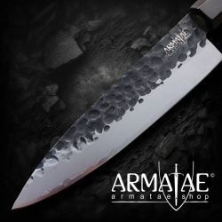 Kochmesser Sanmai handgeschmiedet K 14 cm auf https://armatae.shop