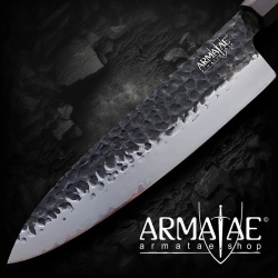 Kochmesser Sanmai handgeschmiedet K 20 cm auf https://armatae.shop