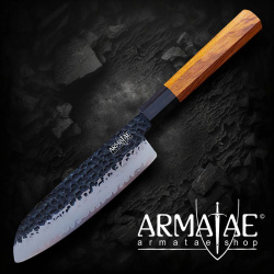 Santokumesser Sanmai handgeschmiedet K 12 cm auf https://armatae.shop