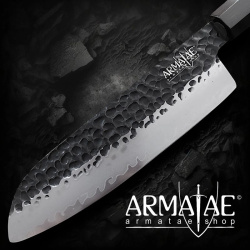 Santokumesser Sanmai handgeschmiedet K 18 cm auf https://armatae.shop