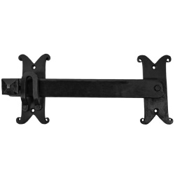 27,3 cm Eisen Torverschluss, schwarzer Klappenriegel, robust geschmiedeter Fallriegel auf https://armatae.shop
