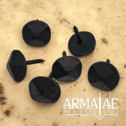 6 Stk. dekorative Nägel aus Eisen, handgeschmiedet und pulverbeschichtet auf https://armatae.shop