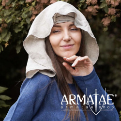 Authentischer mittelalterlicher Schleier aus 100 % Leinen auf https://armatae.shop