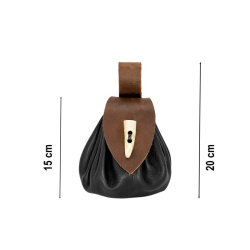 Gürtel-Lederbeutel mit Knebelknopf aus Bein auf https://armatae.shop