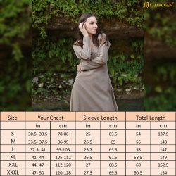 Historisches Kleid Astrid aus 100 % Leinen – Rundhalskleid für Frauen auf https://armatae.shop