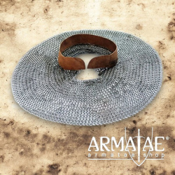 Kettenbrünne – 9 mm vernietete Flachringe aus Titan auf https://armatae.shop