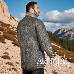 Kettenhemd Haubergeon – 9 mm Flachring MIX - Edelstahl auf https://armatae.shop
