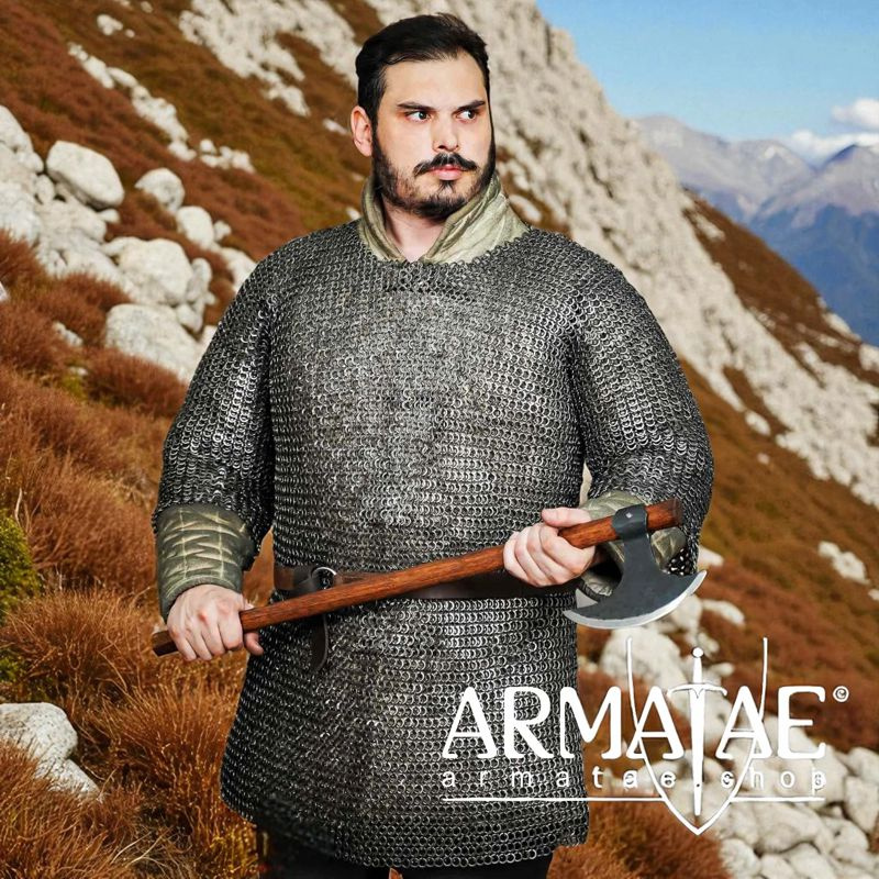 Kettenhemd Haubergeon – 9 mm Flachring MIX - Edelstahl auf https://armatae.shop Kettenhemd Haubergeon – 9 mm Flachring MIX - Edelstahl auf https://armatae.shop