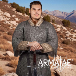 Kettenhemd Haubergeon – 9 mm Flachring MIX auf https://armatae.shop