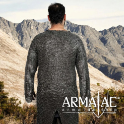Kettenhemd Hauberk – 9 mm  Flachring MIX aus Edelstahl auf https://armatae.shop