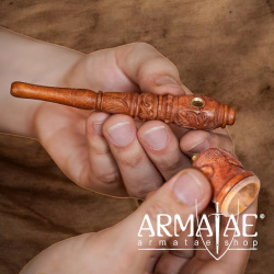 Tabak Holzpfeife mit Marmortopf - Handarbeit auf https://armatae.shop