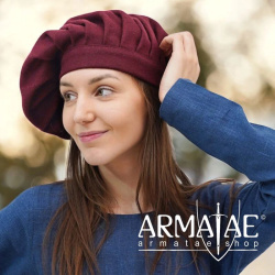 Mittelalterliches Barett - Mütze aus Schurwolle auf https://armatae.shop