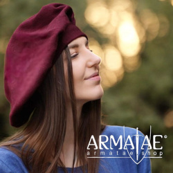 Mittelalterliches Barett - Mütze aus Schurwolle auf https://armatae.shop