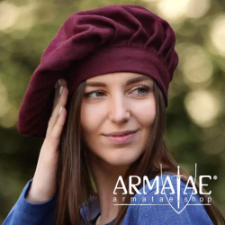 Mittelalterliches Barett - Mütze aus Schurwolle auf https://armatae.shop