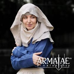 Halbmond Schleier 15. Jh. aus 100 % Leinen auf https://armatae.shop
