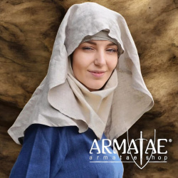 Halbmond Schleier 15. Jh. aus 100 % Leinen auf https://armatae.shop