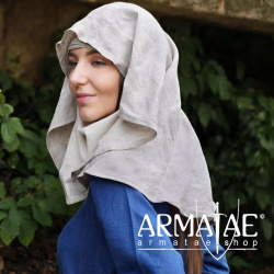 Halbmond Schleier 15. Jh. aus 100 % Leinen auf https://armatae.shop