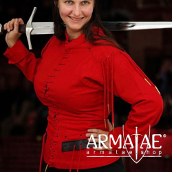 Spätmittelalterlicher Wams aus Baumwolle Rot auf https://armatae.shop