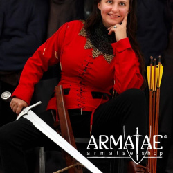 Spätmittelalterlicher Wams aus Baumwolle Rot auf https://armatae.shop