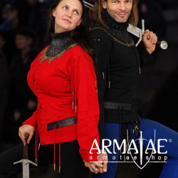 Spätmittelalterlicher Wams aus Baumwolle Schwarz auf https://armatae.shop