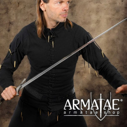 Spätmittelalterlicher Wams aus Baumwolle Schwarz auf https://armatae.shop