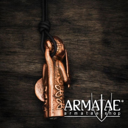 Walküre aus Bronze mit Lederband auf https://armatae.shop