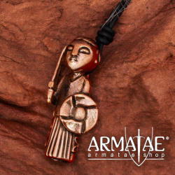 Walküre aus Bronze mit Lederband auf https://armatae.shop