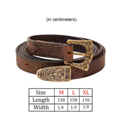 Wikingergürtel Leder - Handarbeit Braun auf https://armatae.shop