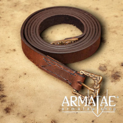 Wikingergürtel Leder - Handarbeit Braun auf https://armatae.shop