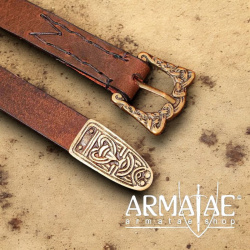 Wikingergürtel Leder - Handarbeit Braun auf https://armatae.shop