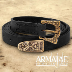 Wikingergürtel Leder - Handarbeit Schwarz auf https://armatae.shop