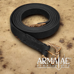 Wikingergürtel Leder - Handarbeit Schwarz auf https://armatae.shop