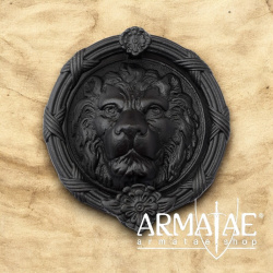 Großer Türklopfer aus massivem Gusseisen mit Löwenkopf auf https://armatae.shop