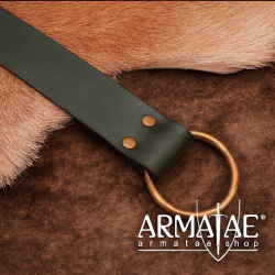 Gürtel mit Messingring, 4 verschiedene Längen, Grün auf https://armatae.shop