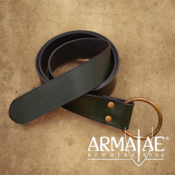 Gürtel mit Messingring, 4 verschiedene Längen, Grün auf https://armatae.shop