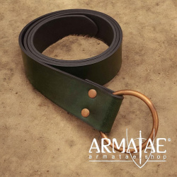 Gürtel mit Messingring, 4 verschiedene Längen, Grün auf https://armatae.shop