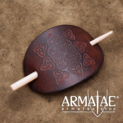 Haarspange aus Leder & Bein, verschiedene Farben auf https://armatae.shop