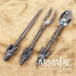 Mittelalter Besteck "Aries Invictus" 3-tlg. Edelstahl von https://armatae.shop