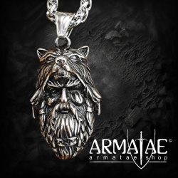 Odin Anhänger aus Edelstahl Halskette - 60 cm auf https://armatae.shop