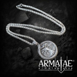 Yggdrasil Anhänger "JOR" Halskette aus Edelstahl - 60 cm auf htpps://armatae.shop