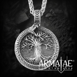 Yggdrasil Anhänger "JOR" Halskette aus Edelstahl - 60 cm auf htpps://armatae.shop