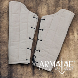Gepolsterte Beinschienen aus Baumwolle – Dreilagig Wattiert auf https://armatae.shop