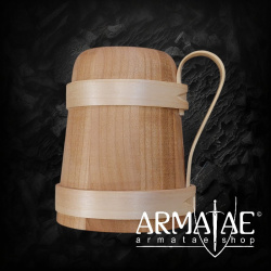 Holz Bierkrug Eiche / Kirschholz auf https://armatae.shop