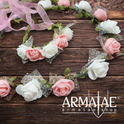 Kinder Blumenkranz-Set 2-tlg. in 3 Varianten auf https://armatae.shop - Bild 1
