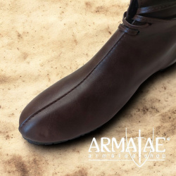 Mittelalterliche LARP Stiefel Dunkelbraun von https://armatae.shop - Bild 2